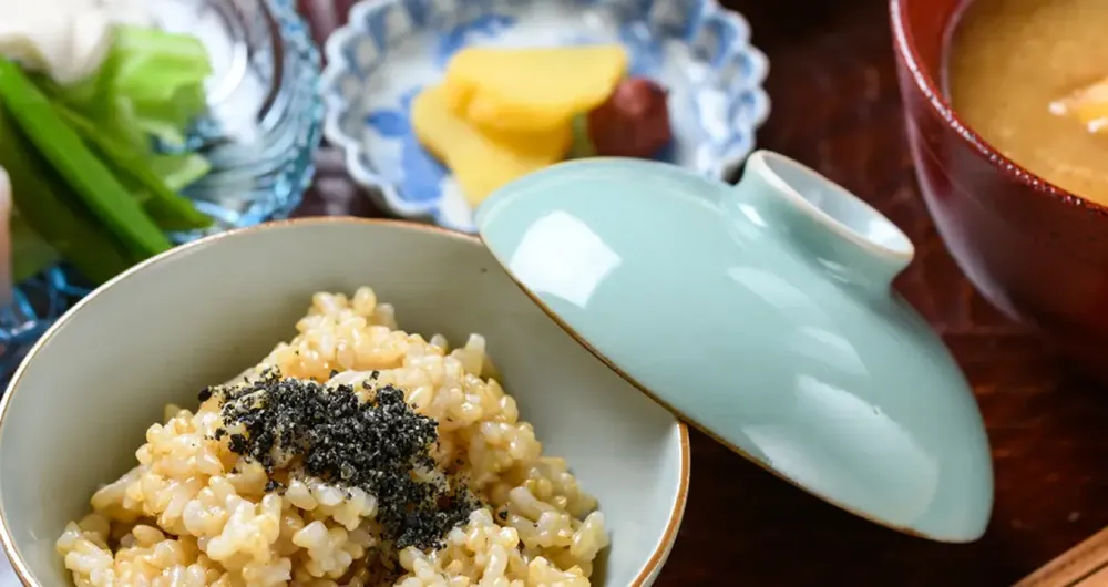 自然食品を使った食事の一例